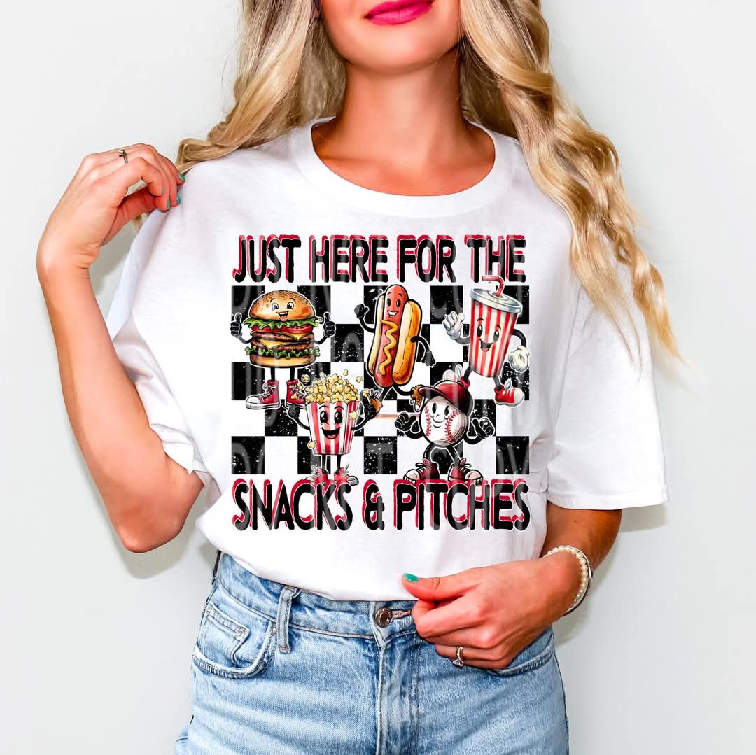 Snacks & Pitches #4740 - Ready to Press DTF Transfer Full Color