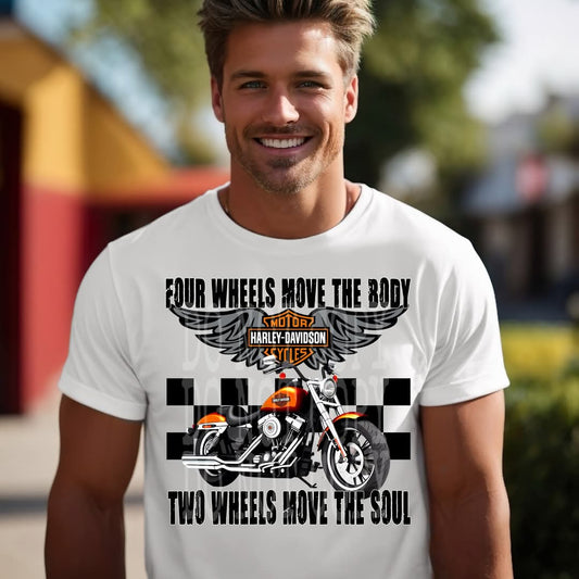 Two Wheels HD #4905 - Ready to Press DTF Transfer Full Color