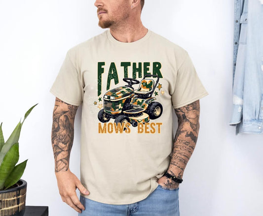 Father Mows Best #5115 - Ready to Press DTF Transfer Full Color