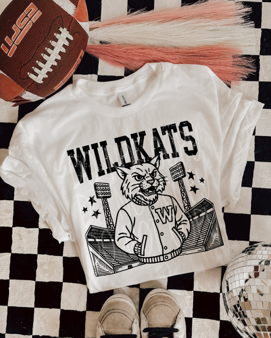 Wildkats Letterman #5319 - Ready to Press DTF Transfer Full Color - Pro Blanks