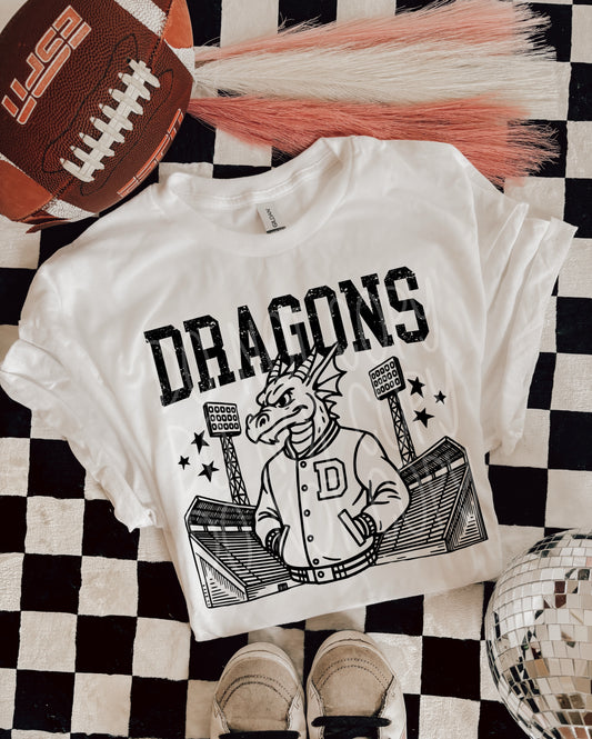 Dragons Letterman #5321 - Ready to Press DTF Transfer Full Color - Pro Blanks