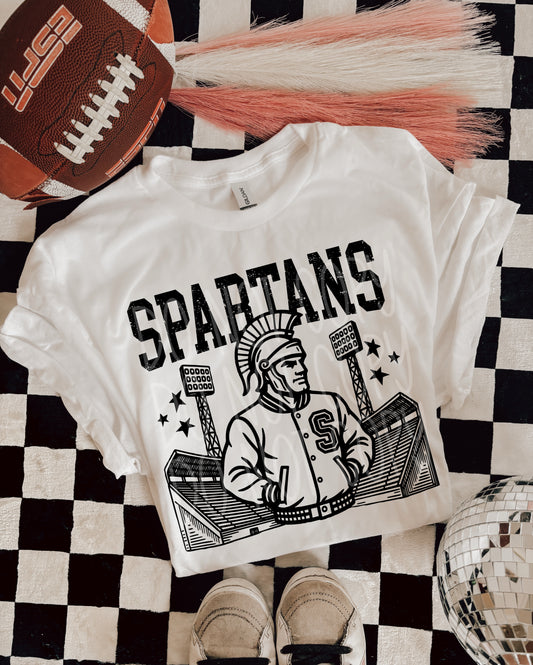 Spartans Letterman #5325 - Ready to Press DTF Transfer Full Color - Pro Blanks