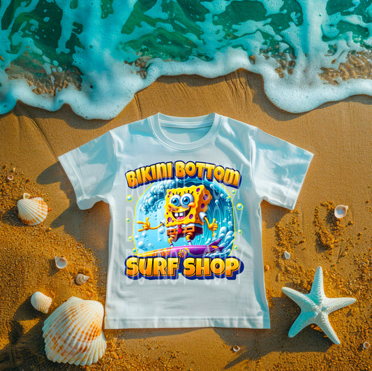 Bikini Bottom Surf Shop #4719 - Ready to Press DTF Transfer Full Color