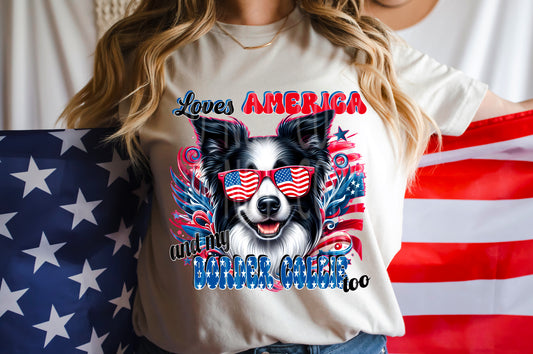 Border Collie #4872 - Ready to Press DTF Transfer Full Color