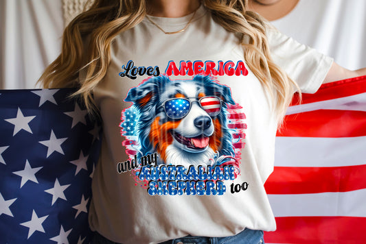 Australian Shepherd #4870 - Ready to Press DTF Transfer Full Color