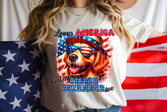 Golden Retriever #4867 - Ready to Press DTF Transfer Full Color