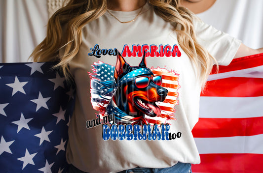 Doberman #4861 - Ready to Press DTF Transfer Full Color