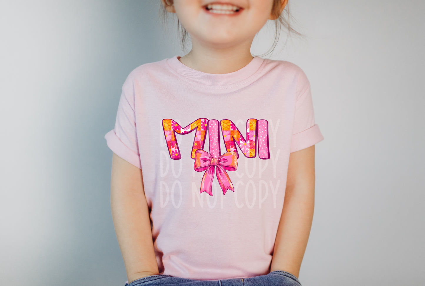 Mini Bow #5034 - Ready to Press DTF Transfer Full Color