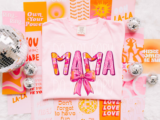 Mama Bow #5033 - Ready to Press DTF Transfer Full Color