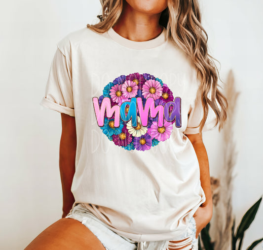 Mama Floral #5099 - Ready to Press DTF Transfer Full Color - Pro Blanks