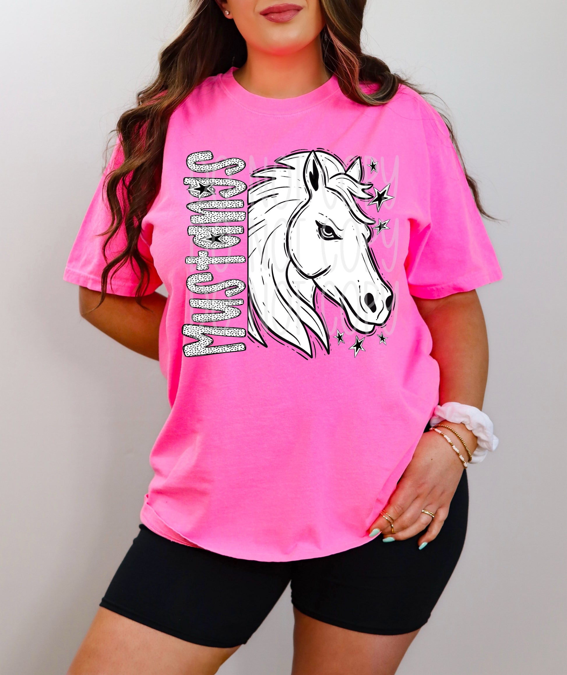 Mustangs BW Dottie's #5234 - Ready to Press DTF Transfer Full Color - Pro Blanks