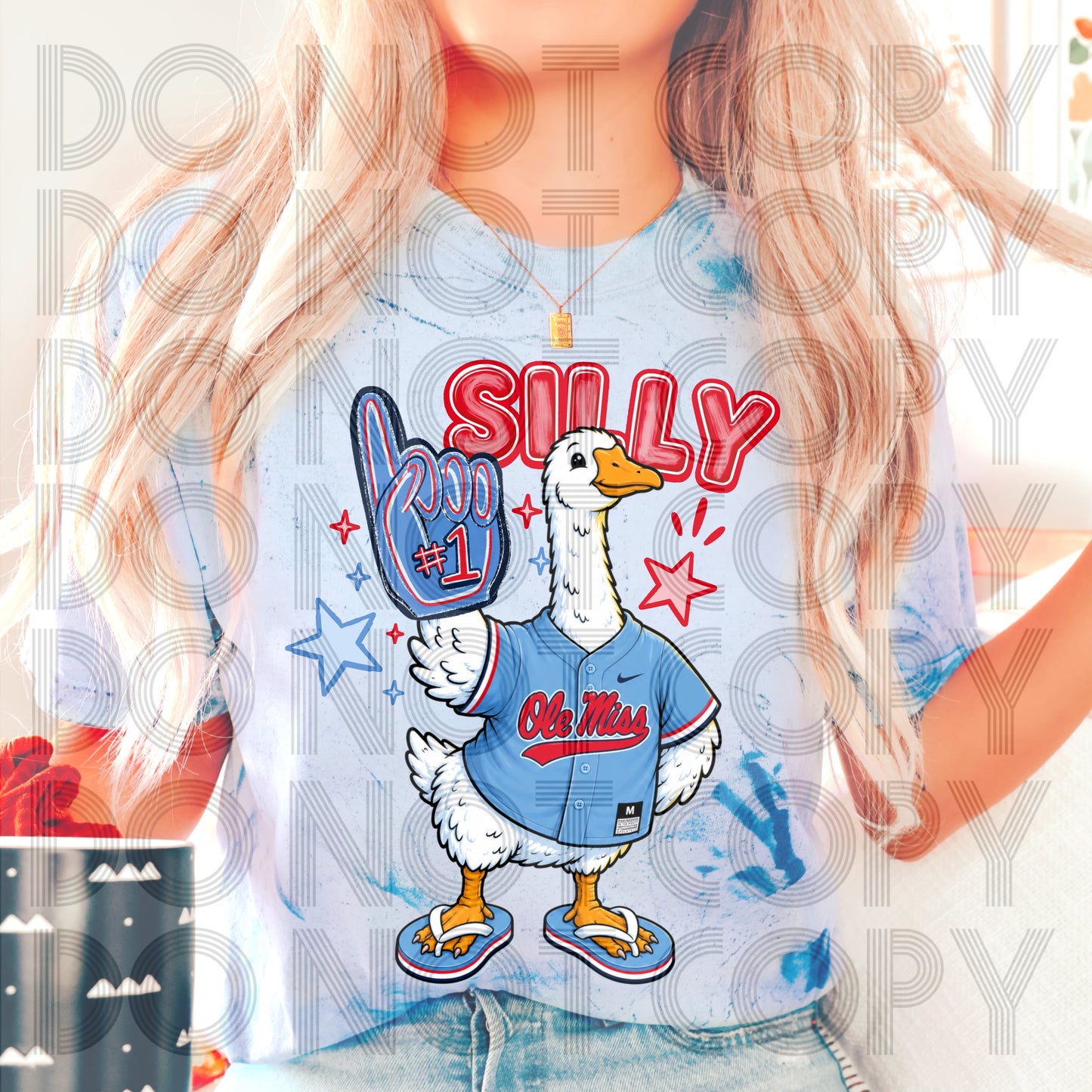 Ole Miss Silly Goose #6968 - Ready to Press DTF Transfer Full Color