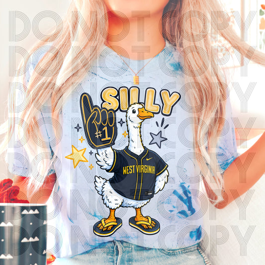 West Virginia Silly Goose #6963 - Ready to Press DTF Transfer Full Color