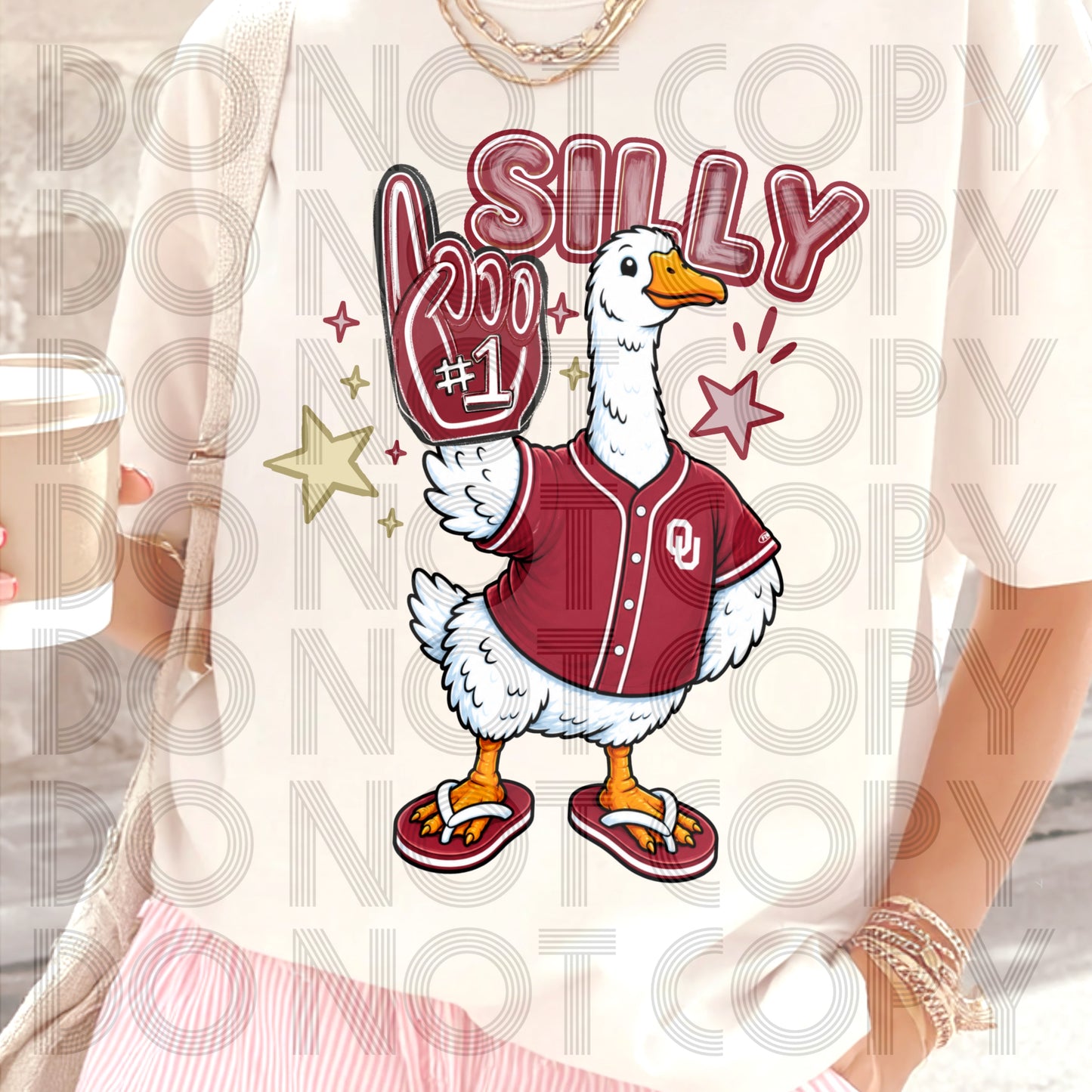Sooner Silly Goose #6979 - Ready to Press DTF Transfer Full Color