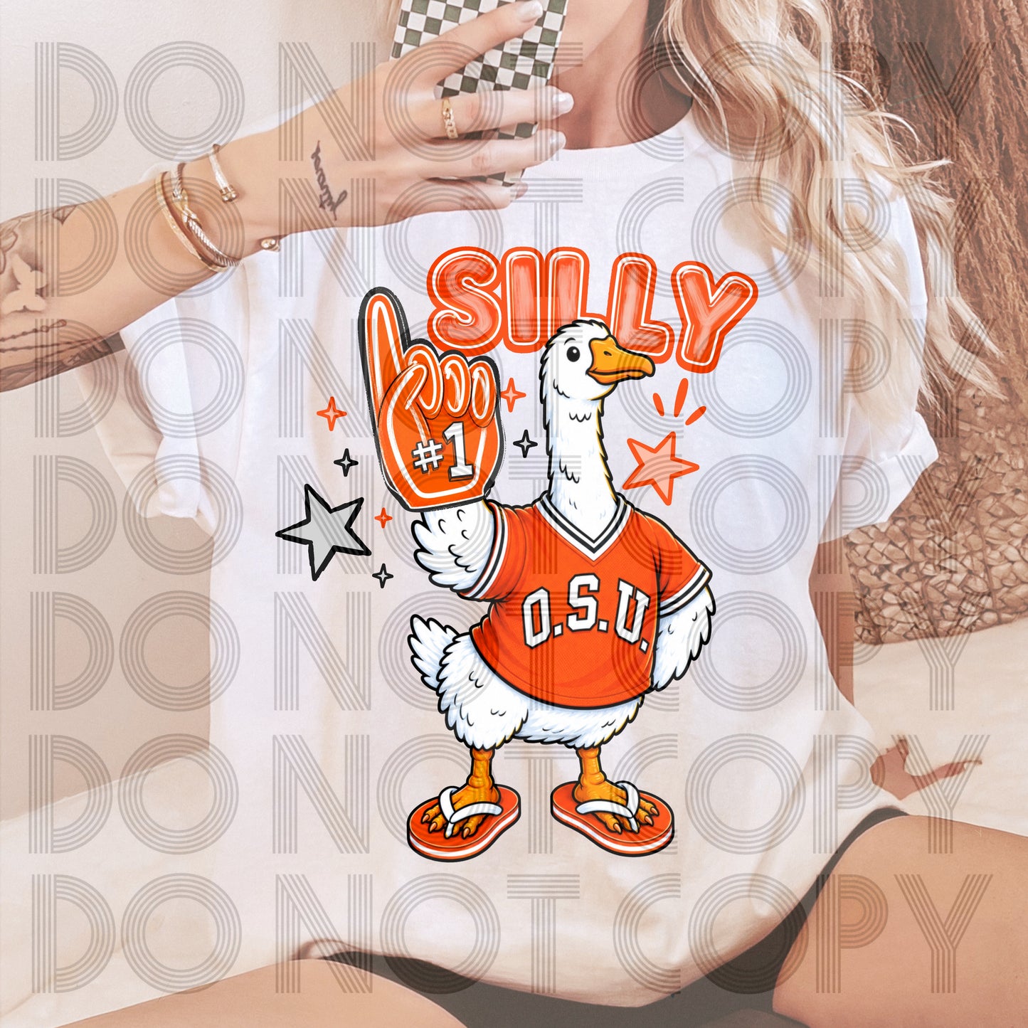 OSU Silly Goose #6982 - Ready to Press DTF Transfer Full Color