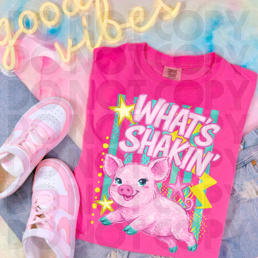 Retro Colors What's Shakin' Bacon #6657 - Ready to Press DTF Transfer Full Color