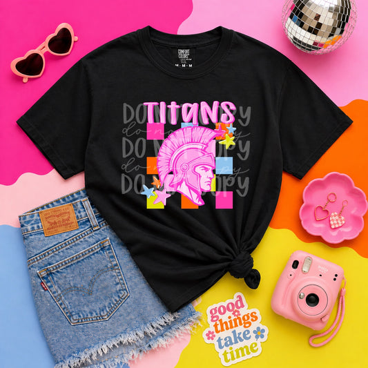 Summer Titans Mascot #6766 - Ready to Press DTF Transfer Full Color