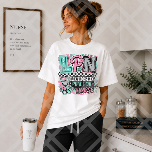 License Practical Nurse #6686 - Ready to Press DTF Transfer Full Color