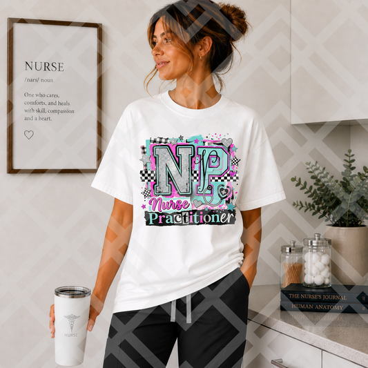 Nurse Practitioner #6691 - Ready to Press DTF Transfer Full Color