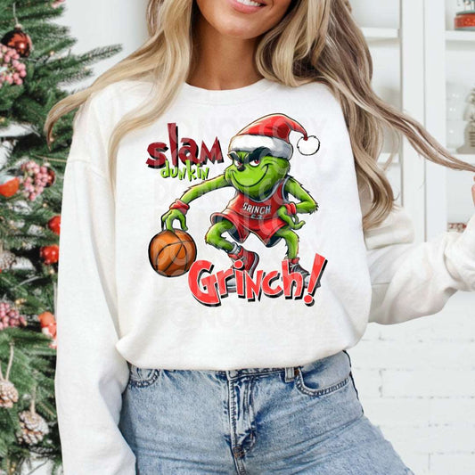 Basketball Grinch #1220 - Ready to Press DTF Transfer Full Color