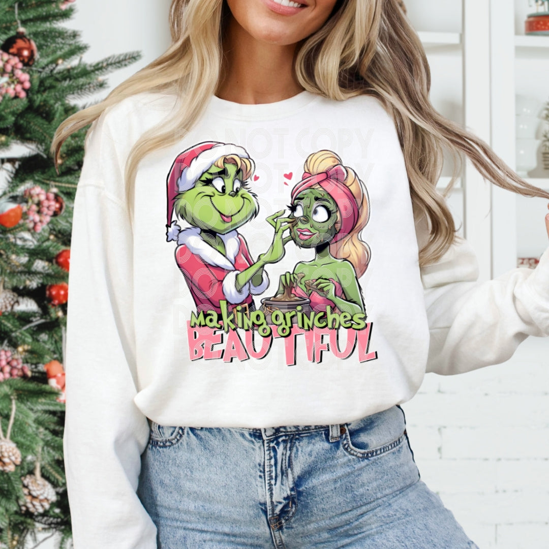 Facials Grinch #1210 - Ready to Press DTF Transfer Full Color