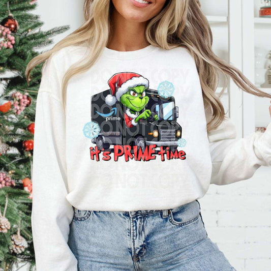 Amazon Driver Grinch #1209 - Ready to Press DTF Transfer Full Color