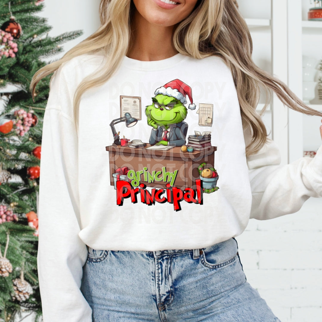 Principal Grinch #1207 - Ready to Press DTF Transfer Full Color