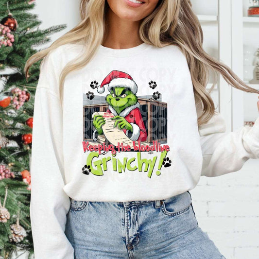 Dog Breeder Grinch #1229 - Ready to Press DTF Transfer Full Color