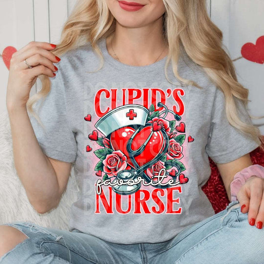 Cupids Favorite Nurse #1301 - Ready to Press DTF Transfer Full Color