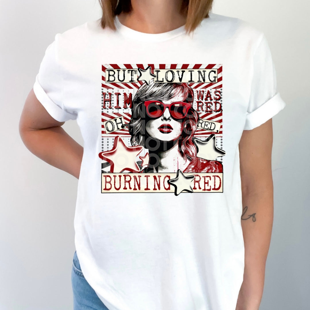 Burning Red #1533  - Ready to Press DTF Transfer Full Color
