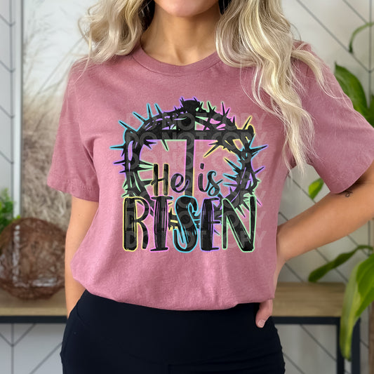 He Is Risen #1656  - Ready to Press DTF Transfer Full Color