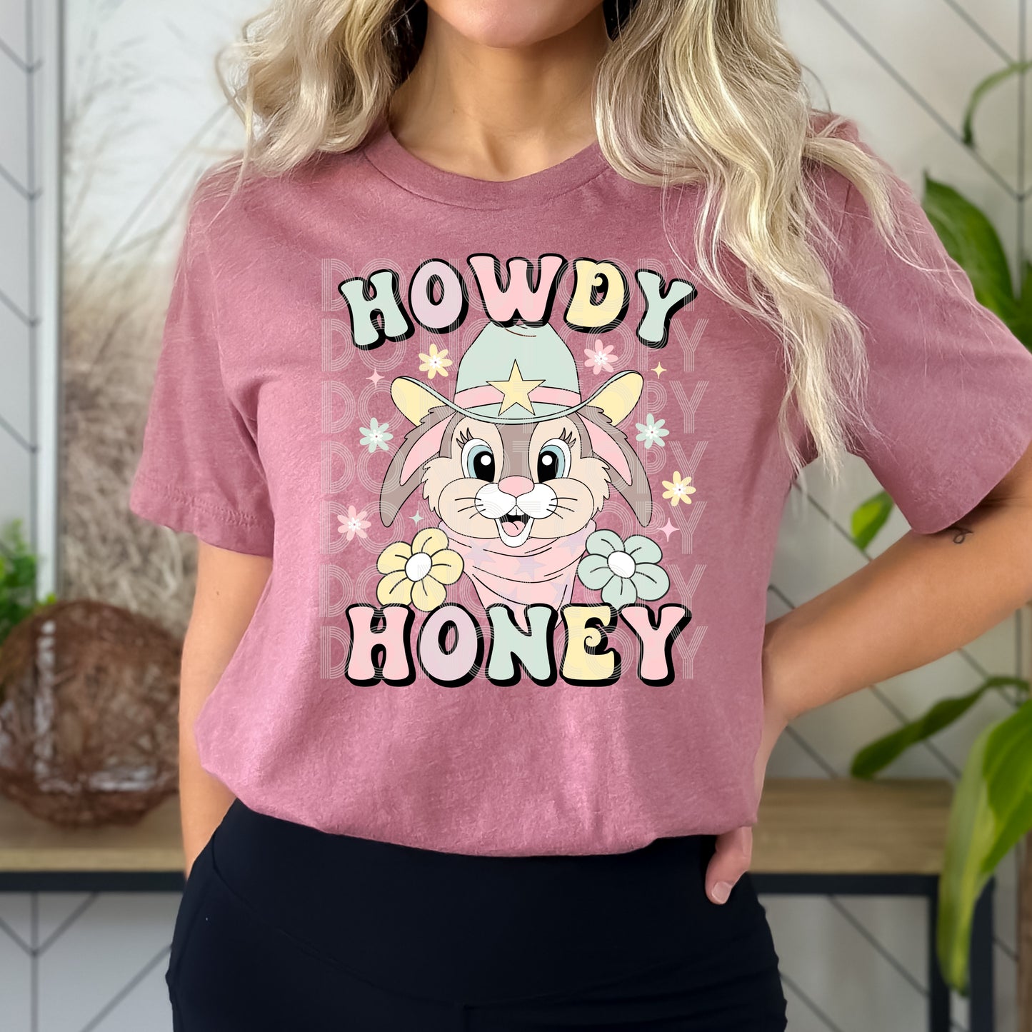 Howdy Honey #1646  - Ready to Press DTF Transfer Full Color