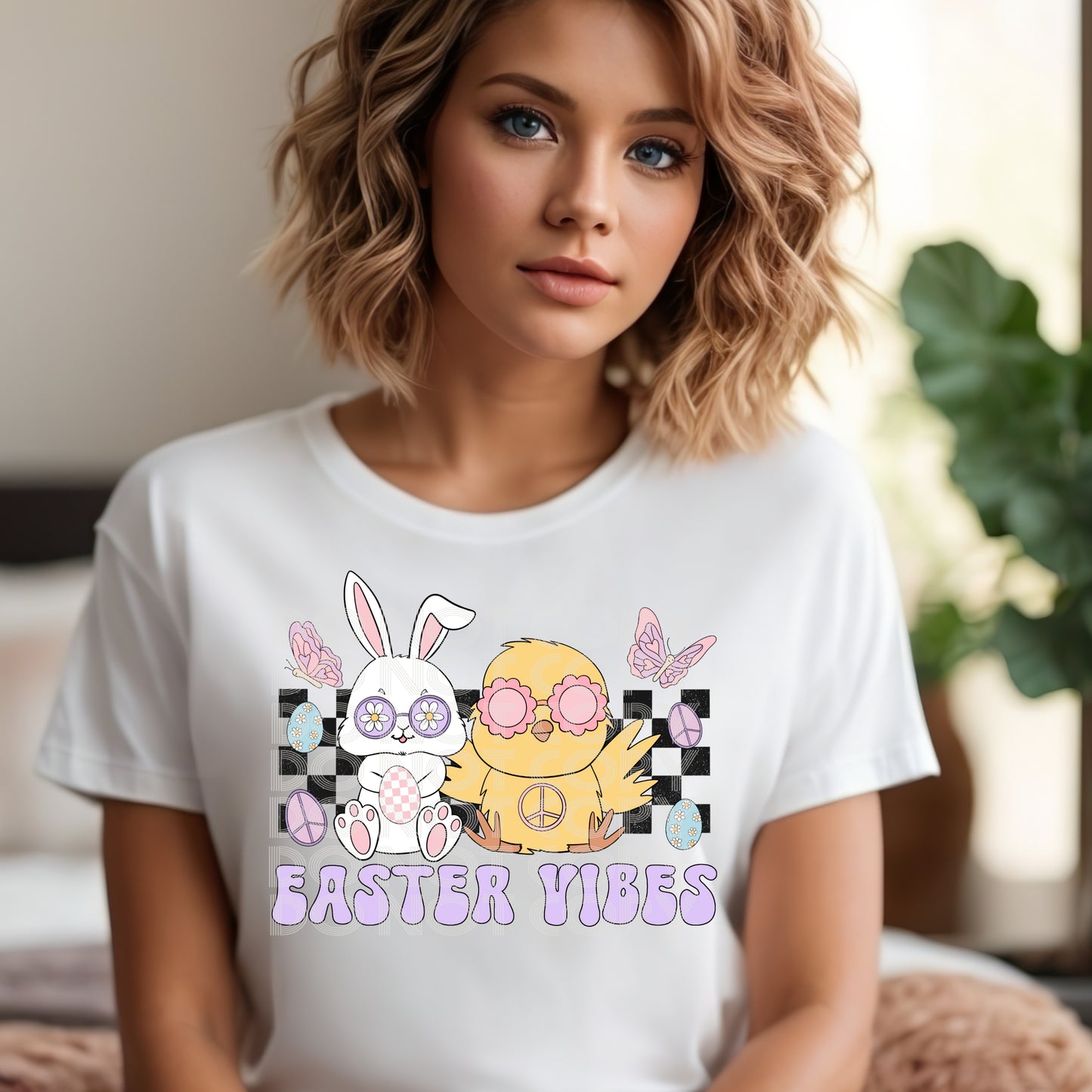 Easter Vibes Groovy #1643  - Ready to Press DTF Transfer Full Color