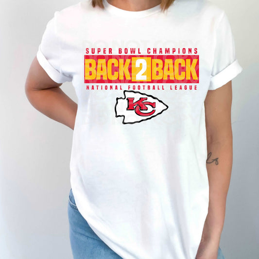 Chiefs Back To Back Champs #1708 - Ready to Press DTF Transfer Full Color