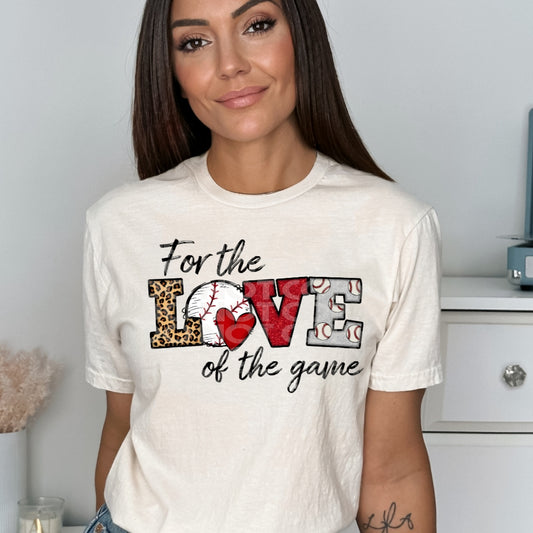 For The Love Baseball #1784 - Ready to Press DTF Transfer Full Color