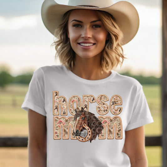 Horse Mom #1798 - Ready to Press DTF Transfer Full Color