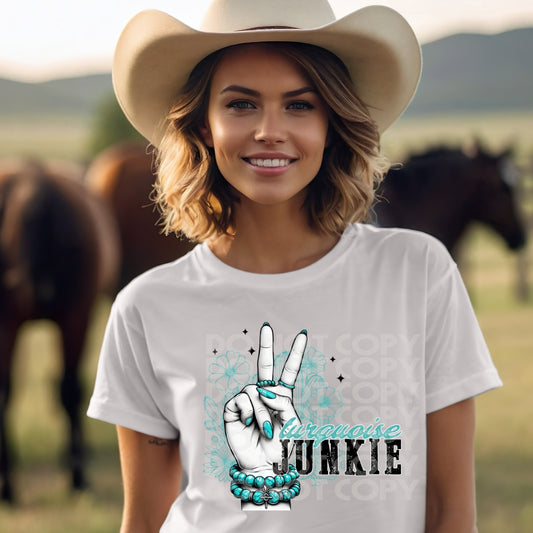 Turquoise Junkie #1812 - Ready to Press DTF Transfer Full Color