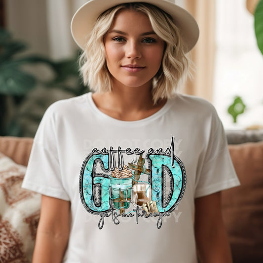 Coffee And God #1925 - Ready to Press DTF Transfer Full Color