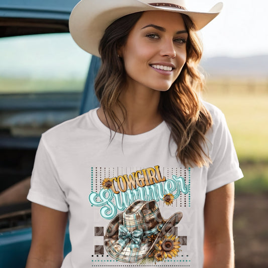 Cowgirl Summer #1904 - Ready to Press DTF Transfer Full Color