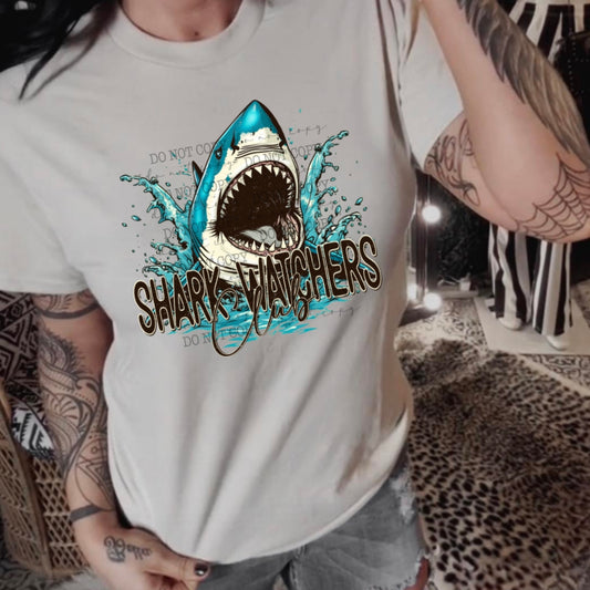 Shark Watchers Club #2055 - Ready to Press DTF Transfer Full Color