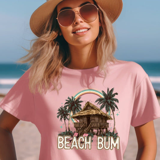 Beach Bum #2054 - Ready to Press DTF Transfer Full Color