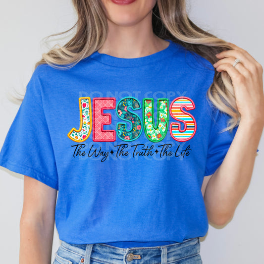 Jesus The Way #3020 - Ready to Press DTF Transfer Full Color