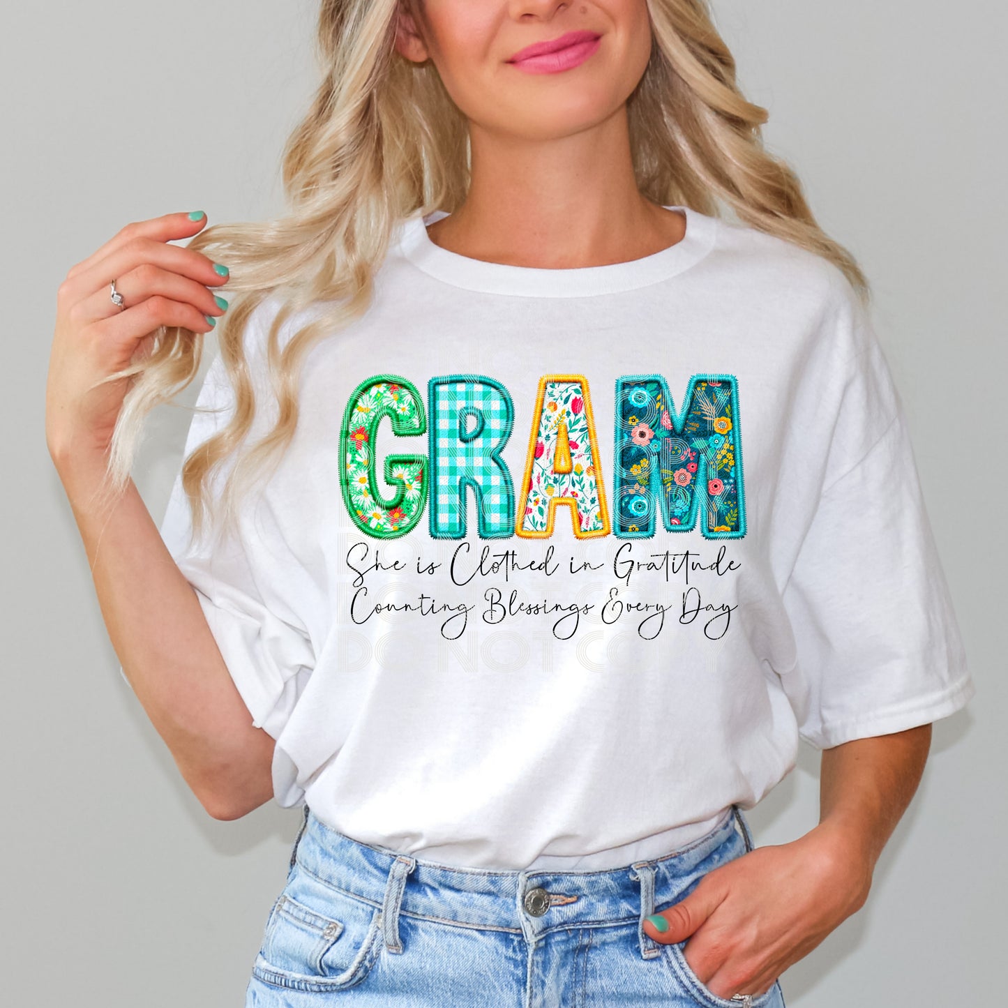 Clothed In Gratitude Gram #3032 - Ready to Press DTF Transfer Full Color