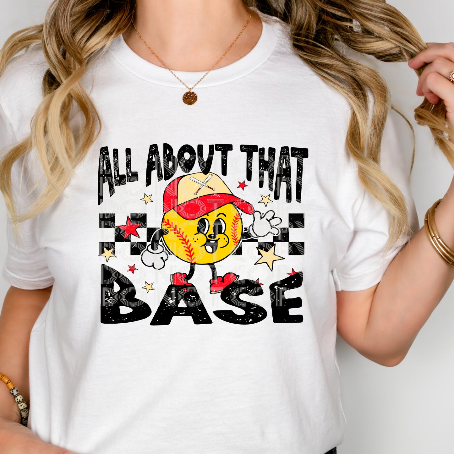 All About That Base Softball #3081 - Ready to Press DTF Transfer Full Color