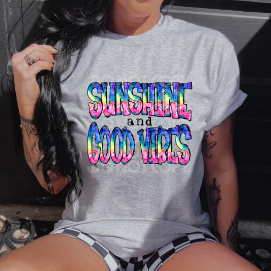 Sunshine Good Vibes #3143 - Ready to Press DTF Transfer Full Color