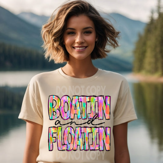 Boatin And Floatin #3168 - Ready to Press DTF Transfer Full Color