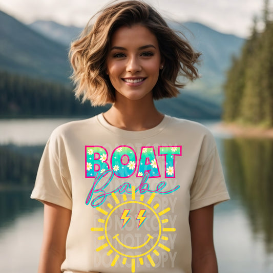 Boat Babe #3167 - Ready to Press DTF Transfer Full Color
