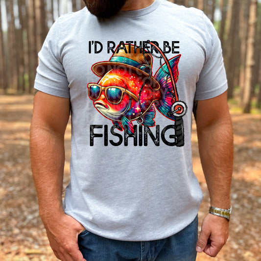 Rather Be Fishing #3179 - Ready to Press DTF Transfer Full Color