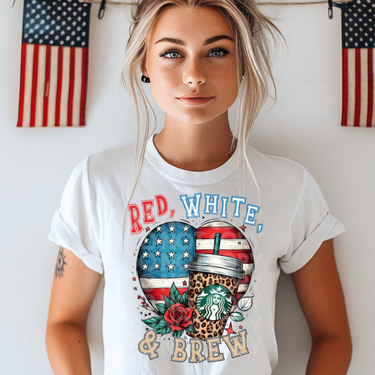 Red White & Brew #3199 - Ready to Press DTF Transfer Full Color