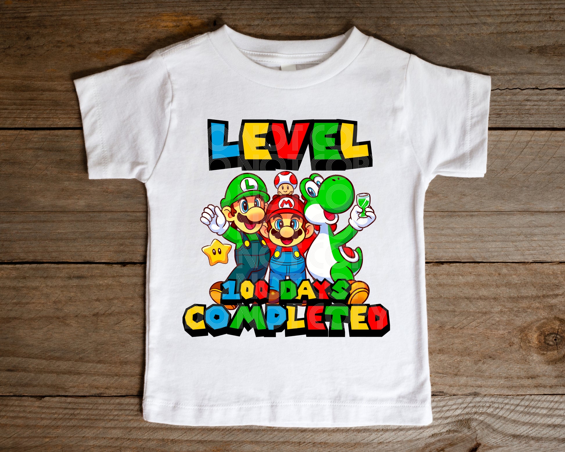 Level 100 Days Completed #4215 - Ready to Press DTF Transfer Full Color - Pro Blanks